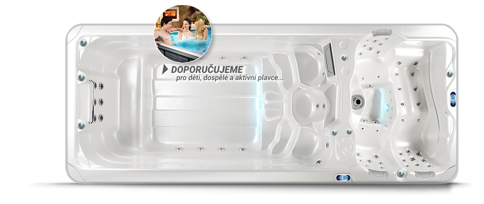 SWIM SPA Nautilus XXL je nízkoenergetický bazén s protiproudem od prodejce SPA-Studio® v Praze