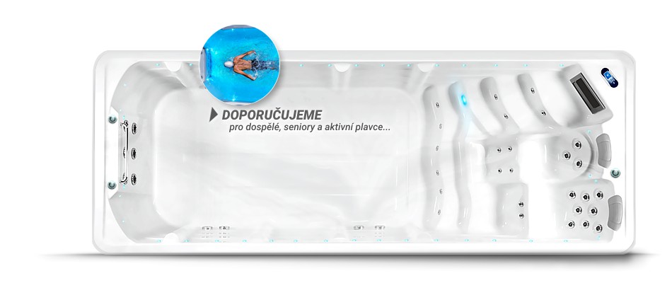 SWIM SPA Octopus je nízkoenergetický bazén s protiproudem od prodejce SPA-Studio® v Praze.