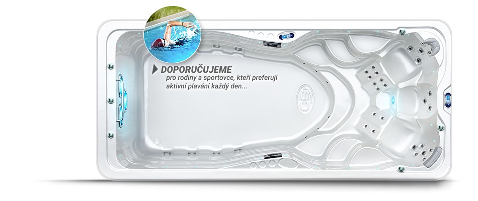Bazén s protiproudem Mollus XXL je nízkoenergetické SWIM SPA od prodejce SPA-Studio® v Praze