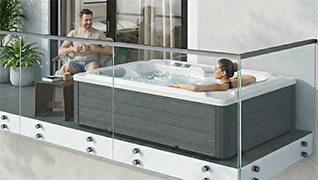 Vířivá vana Lara Smart pro dvě osoby, řada Unique Slim System